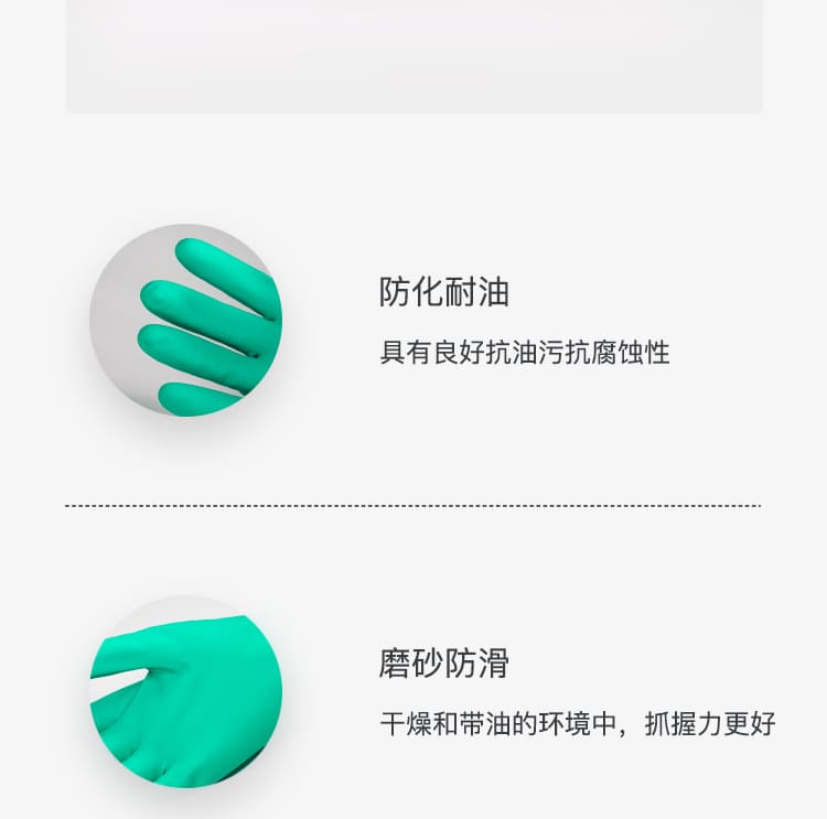 霍尼韦尔（Honeywell） LA102G 丁腈防化手套 (耐酸碱、耐油、防水)